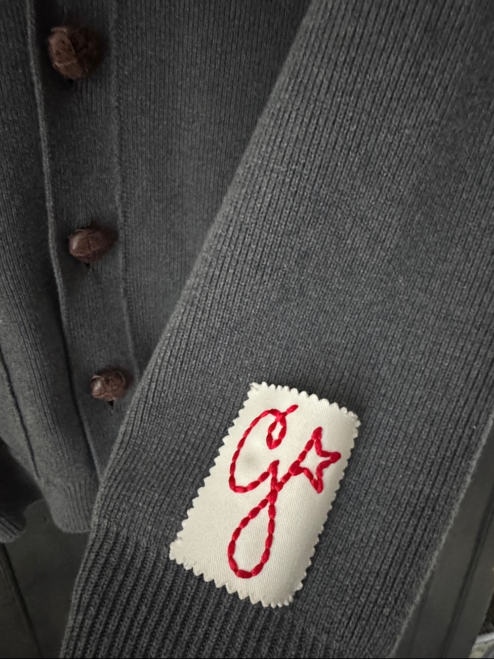 Golden Goose Gray Golden Knit Logo Cardigan - Picture 3 of 11